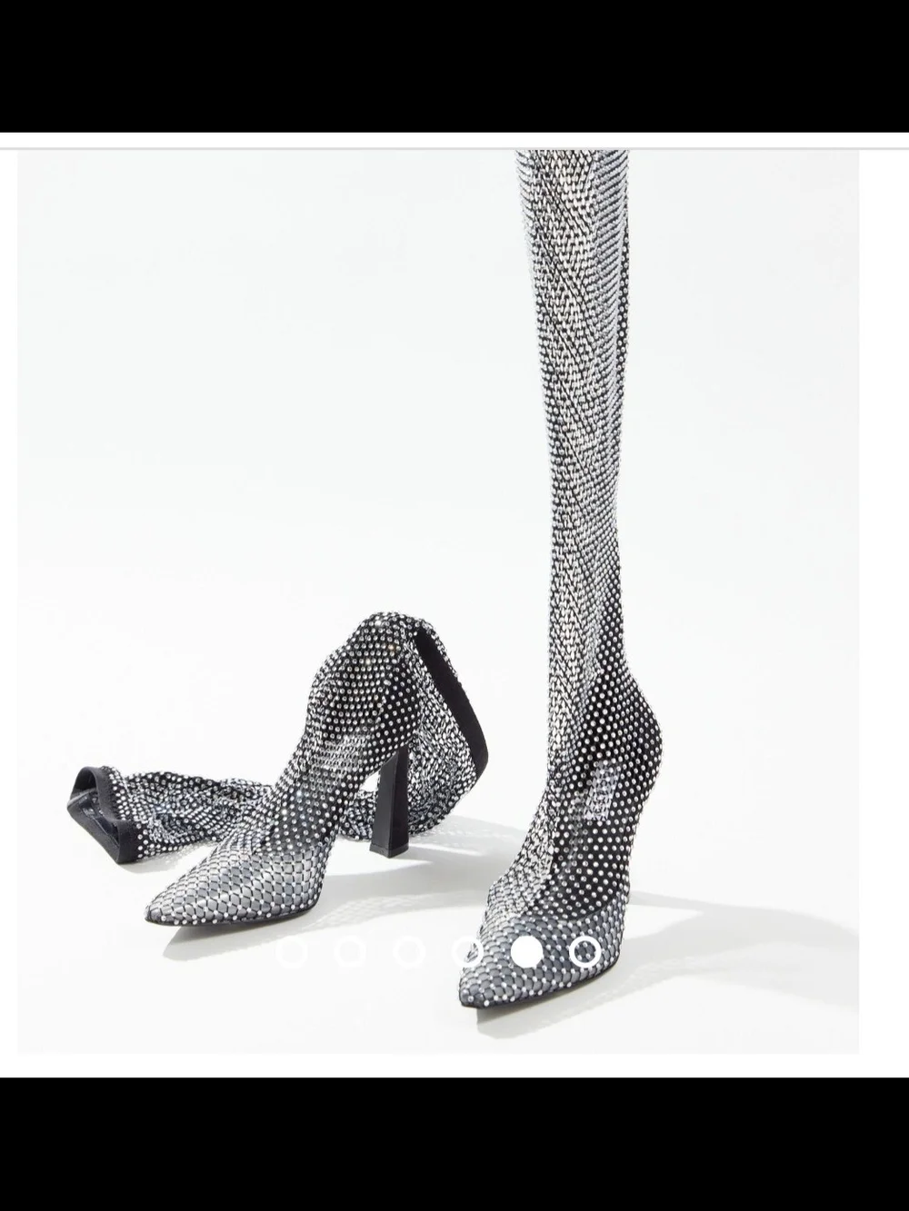 Steve Madden Black Fishnet Thigh-High Socks